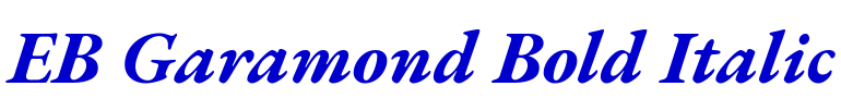 EB Garamond Bold Italic Schriftart